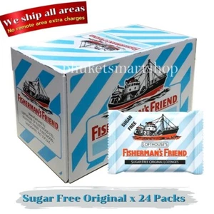 Fisherman's Friend Lozenges Cough Suppressant Sore Throat Original Sugar Free 24 - Picture 1 of 5