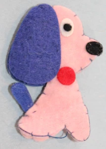 *VINTAGE BARBIE 1959 NIGHTY NEGLIGEE SET  #965 FELT DOG--NEAR EXCELLENT - Picture 1 of 2