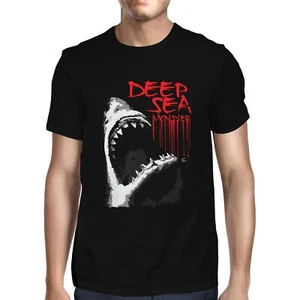 1Tee Herren T-Shirt Deep Sea Monster Great White Shark - Bild 1 von 6