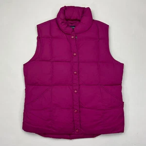 Lands End Damen kleine (6-8) Weste Gans Daunen Puffer lila Druckknopfjacke - Bild 1 von 4
