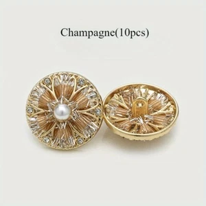 10pcs 22.5mm Vintage Metal Button Sew Clothing Bag DIY Round Buttons Accessories - Picture 1 of 11