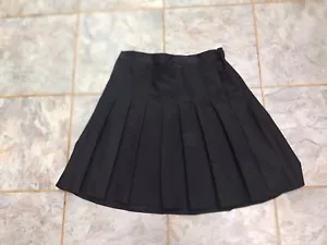 Girls Black School Skirt, Age 13-14 yrs,(Ladies 10)Pleated, George - Foto 1 di 2