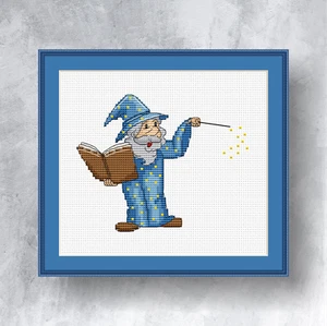 WIZARD - Counted cross stitch kit (with DMC threads) - Picture 1 of 9