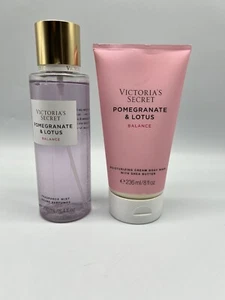 VICTORIA'S SECRET POMEGRANATE & LOTUS BALANCE CREAM BODY WASH AND MIST NEW - Picture 1 of 3