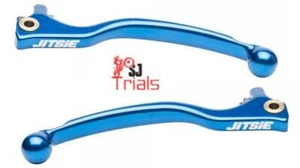 JITSIE AJP BRAKTEC TRIALS BIKE BRAKE & CLUTCH LEVER SET FORGED PRO BLUE - Picture 1 of 1