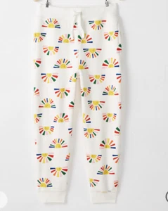 NWT HANNA ANDERSSON Girls White Spring Into Sunshine Jogger Sweatpants Size 5 - Picture 1 of 5