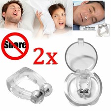 2x Silikon Anti Schnarch Ring Stopper Nasenklammer Nasenclip Nasenspreizer Clip