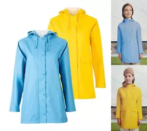 Damen REGENMANTEL Friesennerz WASSERDICHT Winddicht Parka Regenjacke Kapuze - Bild 1 von 5