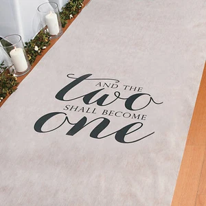 3 ft. x 100 ft. Two Become One Wedding Aisle Runner - Picture 1 of 3