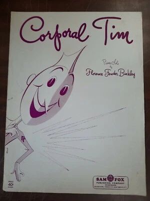 Arte militar cabo Tim piano partituras Florence F Binkley 1956 arte Merritt Foto 1 de 4