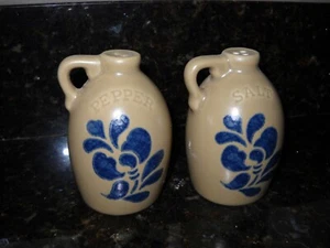 Pfaltzgraff Folk Art Jug Shaped Salt and Pepper Shakers - Picture 1 of 6