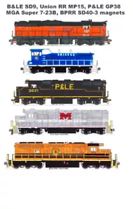 Bessemer & Lake Erie, Union RR, P&LE, Monongahela, BPRR magnets Andy Fletcher - Picture 1 of 1