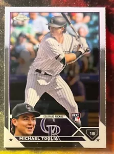2023 Topps Chrome Refractor Michael Toglia Colorado Rockies RC #87 - Picture 1 of 2