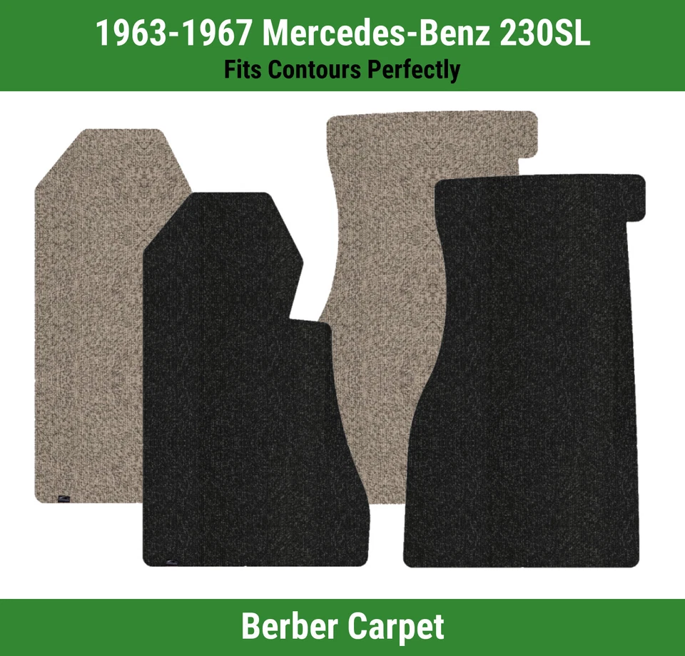 Alfombrillas de primera fila Lloyd Berber para Mercedes-Benz 230SL 1963-1967  Foto 1 de 4