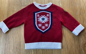 Bosco Boy Wool Red Sweater Cardigan Top Size 4 - Picture 1 of 5