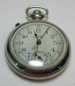 VINTAGE PASTOR STERLING STOP WATCH POCKET WATCHMAKER #6 - Picture 1 of 10