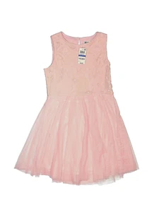 NWT Epic Threads Girls 16 Sleeveless Pink Lace Floral Special Occasion Dress - Picture 1 of 3