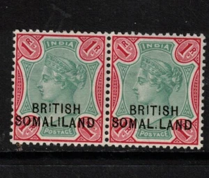 Somaliland Protectorate #16e,16 (SG #21c,21) Very Fine Mint Lightly Hinged Pair - Picture 1 of 1