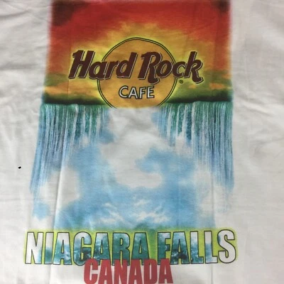 Vintage Hard Rock Cafe Niagara Falls Canada Graphic T Shirt Mens Large Made USA - Image 1 of 4