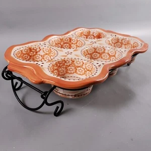 Temptations OLD WORLD ORANGE SPICE Steingut Muffin Backform Metallgestell SET - Bild 1 von 10