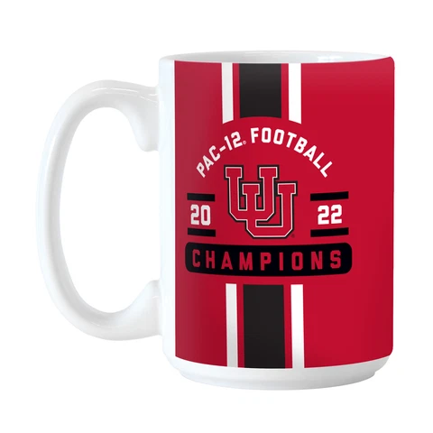 Utah Utes 2022 PAC-12 Football Conference Champions 15oz. Sublimated Mug Cover
