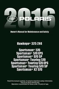 Libro manual del propietario Polaris Sportsman 570 2016 - Imagen 1 de 12