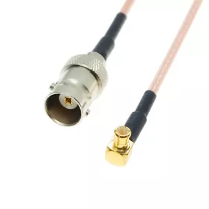 MCX MALE ANGLE to BNC FEMALE Plug Lot Coaxial Jumper RF Pigtail Coax RG316 Cable - Picture 1 of 5