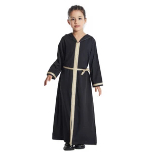 Children Kids Girls Long Maxi Dress Dubai Abaya Muslim Robe Islamic Robe Arab - Picture 1 of 80