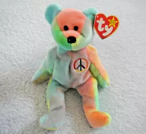 # 101 - PEACE - TESSUTO TINTO CRAVATTA PASTELLO - TY BEANIE BAMBINO - 1 FEBBRAIO - Foto 1 di 12