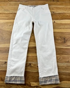 Burberry London White Jeans Womens Size 12 Fits 30" Waist - Picture 1 of 21