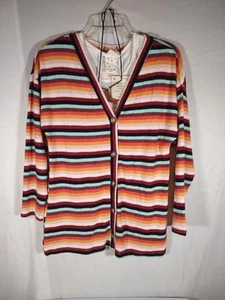 Camiseta sin mangas Belle du Jour con botones y collar moderna multicolor talla XL - Imagen 1 de 10