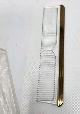 Peine alisador vintage de nailon tono dorado para peinar cerdas anchas desenredantes Foto 1 de 3