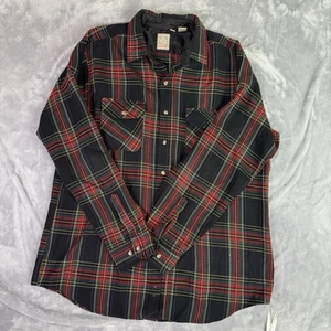 Vintage Outdoor Exchange Flannel Shirt Men’s XL Tall Red/black Plaid Workwear - Picture 1 of 10