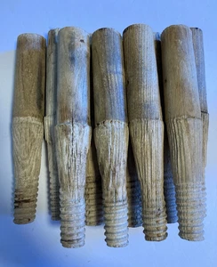 10 Vintage Holz Schraube Pfosten Stift Elektro/Telefon Pole Gewinde Isolator - Bild 1 von 19