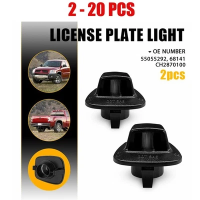 2-20X Black License Plate Light Housing Tag Assy for Dodge 97-2011 Dakota Pickup - Image 1 of 4