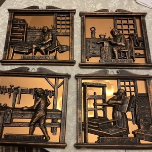 4-Coppercraft Guild Calzolaio Rappermith Stampante e Carpentiere Targhe da Parete - Foto 1 di 5