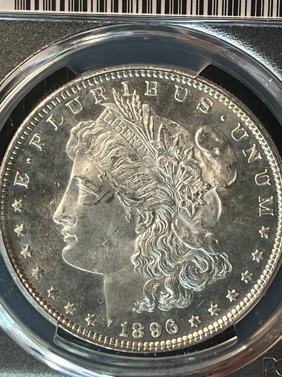 PCGS Certified MS 65 Graded 1896 Year Morgan US Dollars (1878-1921