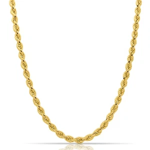 Collana con cordino Tony fine 6 mm placcato oro 585 catena in oro 14 carati massiccio  - Foto 1 di 55