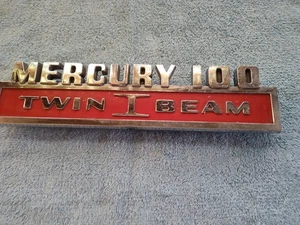 Mercury 100 Twin I Beam Metal Emblem Badge - Picture 1 of 5