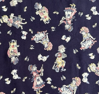 Tela inglesa para niños cachorros algodón azul London Toss Country niños 2 yardas Foto 1 de 4