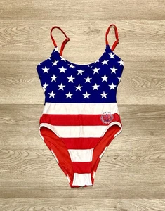 Dixxon Flannel Co American Flag Patriotic Women’s One Piece Swimsuit SZ S EC! - Bild 1 von 3