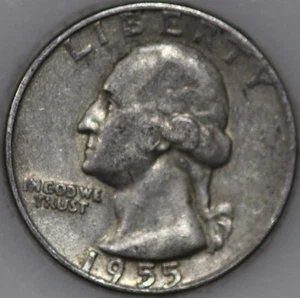 * 1955-D Washington Quarter 90% Silver As Shown - Picture 1 of 2
