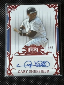 2023 Leaf Bronx Legacy Gary Sheffield Auto /4 #BA-GS1 - Picture 1 of 2