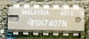 SN 7407 N TI Hex Buffers/Drivers With Open-Collector High-Voltage Outputs NOS* - Bild 1 von 1