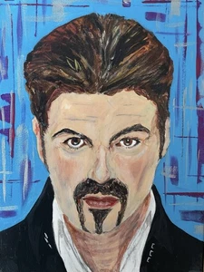 George Michael Original Acryl Pop Art Gemälde auf Leinwand - Bild 1 von 5