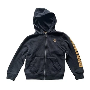 Timberland Boys Black Zip-Up Hoodie Jacket – Size 8 Small - Picture 1 of 6