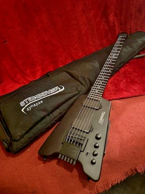 Steinberger Synapse SSV-2F-BK (2006) Black EMG's, R-Trem + Gig Bag - Image 1 of 4