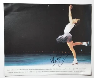 Ekaterina Gordeeva Eiskunstläuferin ECHT handsigniert Kalenderseite #1 COA Autogramm - Bild 1 von 3