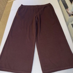 Soma Weekend Hose Damen Xl-2xl Burgund Braun Weites Bein Komfort Viskose Stretchig - Bild 1 von 9