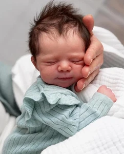 Muñecas bebé renacido de la vida real de 18 pulgadas de silicona de cuerpo completo niña bebé realista - Imagen 1 de 7